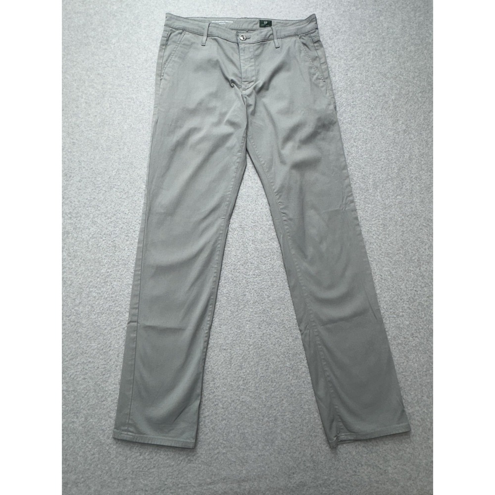 AG Graduate Trouser Pants Mens 32 Gray Tailored Leg Stretch Chino Cotton‎